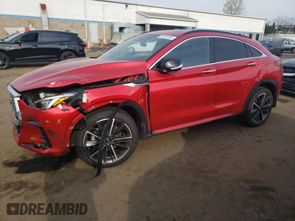 2023 Infiniti QX55 Sensory with VIN 3PCAJ5LR0PF114889, listed as a Copart auction lot 54241355 with 32,363 mi miles and Salvage Title. Bid and sale history available at DreamBid. Image 1.