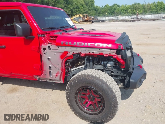 2022 Jeep Wrangler Unlimited Rubicon with VIN 1C4HJXFG0NW100620, listed as a IAAI auction lot 42534993 with 21,614 mi miles and . Bid and sale history available at DreamBid. Image 6.