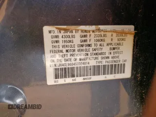 2005 Acura TSX z VIN JH4CL96845C024814, wystawiony jako Copart lot #63786025 z przebiegiem Nie podano mil oraz Nie do naprawy • Non repairable. Historia ofert i sprzedaży dostępna na DreamBid. Obrazek 12.