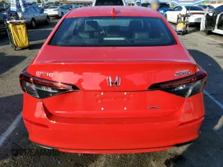 2025 Honda Civic Sedan Hybrid Sport with VIN 2HGFE4F86SH307432, listed as a Copart auction lot 42259385 with 3,629 mi miles and Salvage Title. Bid and sale history available at carsss.com. Image 6.