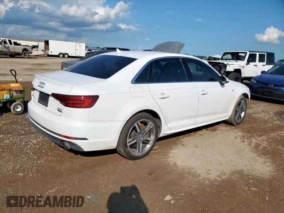 2018 Audi A4 Premium Plus with VIN WAUENAF40JA139187, listed as a Copart auction lot 58525945 with 67,889 mi miles and Salvage title. Bid and sale history available at DreamBid. Image 3.