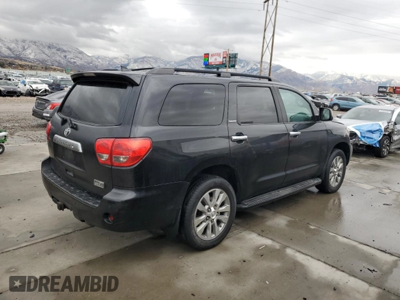 2011 Toyota Sequoia Limited with VIN 5TDJY5G18BS052713, listed as a Copart auction lot 82001234 with 228,709 mi miles and Salvage Title. Bid and sale history available at carsss.com. Image 3.