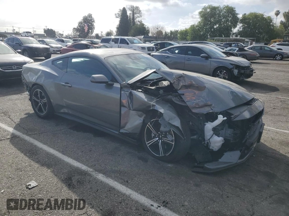 2025 Ford Mustang EcoBoost with VIN 1FA6P8TH4S5103973, listed as a Copart auction lot 47644795 with 670 mi miles and Salvage Title. Bid and sale history available at carsss.com. Image 4.