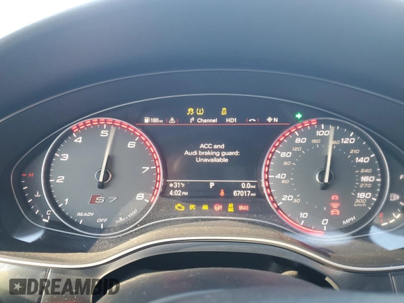2017 Audi S7 Premium Plus z VIN WAUWFAFCXHN022261, wystawiony jako Copart lot #88499035 z przebiegiem 67 017 mil mil oraz Czysty tytuł • Clean title. Historia ofert i sprzedaży dostępna na DreamBid. Obrazek 9.
