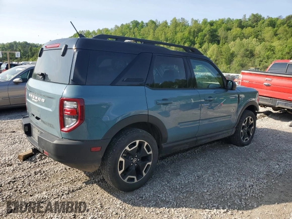 2023 Ford Bronco Sport Outer Banks with VIN 3FMCR9C68PRD15464, listed as a Copart auction lot 55384775 with 29,413 mi miles and Salvage title. Bid and sale history available at DreamBid. Image 3.