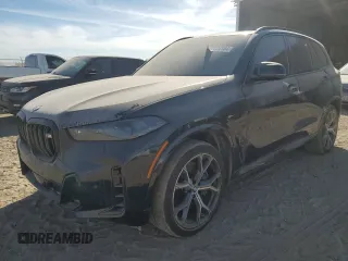 2024 BMW X5 M60i with VIN 5UX33EU03R9U82028, listed as a Copart auction lot 82224164 with 35,747 mi miles and Salvage Title. Bid and sale history available at carsss.com. Image 1.