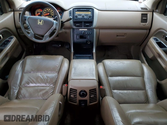 2006 Honda Pilot EX-L with VIN 5FNYF28516B003593, listed as a Copart auction lot 53879665 with 153,264 mi miles and Salvage Title. Bid and sale history available at DreamBid. Image 8.