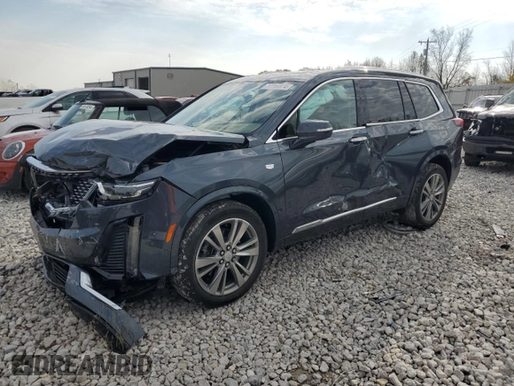 2021 Cadillac XT6 Premium Luxury with VIN 1GYKPFRS8MZ132642, listed as a Copart auction lot 77756874 with 33,415 mi miles and Non repairable. Bid and sale history available at DreamBid. Image 1.