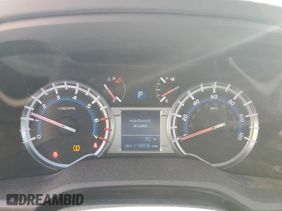 2016 Toyota 4Runner Limited with VIN JTEBU5JRXG5310818, listed as a Copart auction lot 48589535 with 118,806 mi miles and Salvage Title. Bid and sale history available at DreamBid. Image 9.