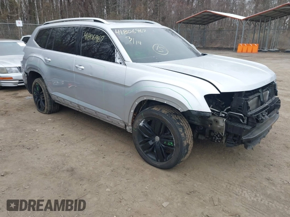 2019 Volkswagen Atlas SEL Premium with VIN 1V2NR2CA5KC507911, listed as a IAAI auction lot 41806967 with 70,618 mi miles and . Bid and sale history available at DreamBid. Image 1.