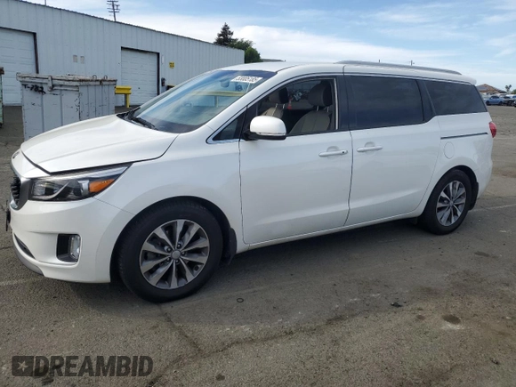 2016 Kia Sedona SX with VIN KNDMC5C16G6185902, listed as a Copart auction lot 53005185 with 102,985 mi miles and Clean Title. Bid and sale history available at carsss.com. Image 1.