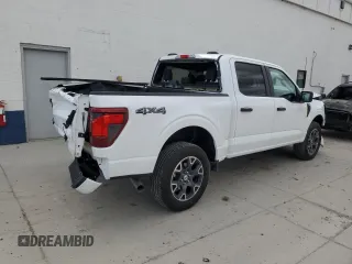 2024 Ford F-150 STX with VIN 1FTEW2LP8RKD25196, listed as a Copart auction lot 49453105 with 13,449 mi miles and Salvage Title. Bid and sale history available at carsss.com. Image 3.
