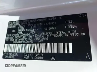 2024 Lexus RX 350 with VIN 2T2BAMBA5RC049230, listed as a IAAI auction lot 41759115 with 4,990 mi miles and . Bid and sale history available at DreamBid. Image 9.