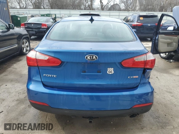 2014 Kia Forte EX with VIN KNAFZ4A89E5202094, listed as a Copart auction lot 52289655 with 57,566 mi miles and Clean Title. Bid and sale history available at carsss.com. Image 6.