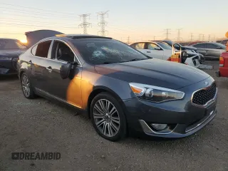 2015 Kia Cadenza Premium with VIN KNALN4D75F5193364, listed as a Copart auction lot 80138984 with 61,361 mi miles and Salvage Title. Bid and sale history available at carsss.com. Image 4.