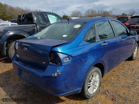 2008 Ford Focus SE with VIN 1FAHP35N38W110740, listed as a IAAI auction lot 41708808 with NaN miles. Bid and sale history available at carsss.com. Image 4.