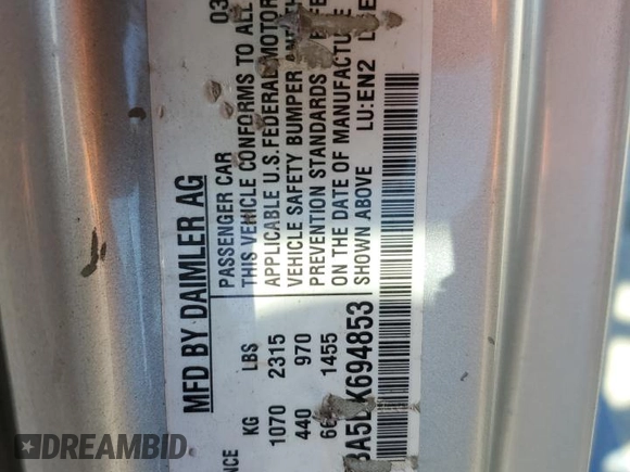 2013 Smart fortwo Pure z VIN WMEEJ3BA5DK694853, wystawiony jako Copart lot #74003734 z przebiegiem 27 720 mil mil oraz Szkoda całkowita • Salvage title. Historia ofert i sprzedaży dostępna na DreamBid. Obrazek 12.