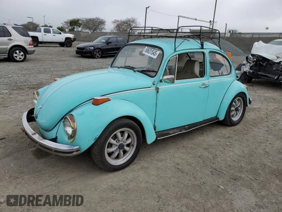 1972 Volkswagen Beetle with VIN 1122616914, listed as a Copart auction lot 50631545 with 38,604 mi miles and Salvage Title. Bid and sale history available at DreamBid. Image 1.