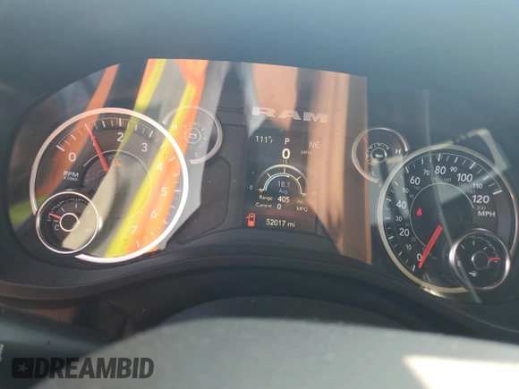 2020 Ram 1500 Big Horn with VIN 1C6RRFFG5LN102316, listed as a Copart auction lot 61872785 with 52,017 mi miles and Salvage title. Bid and sale history available at DreamBid. Image 9.