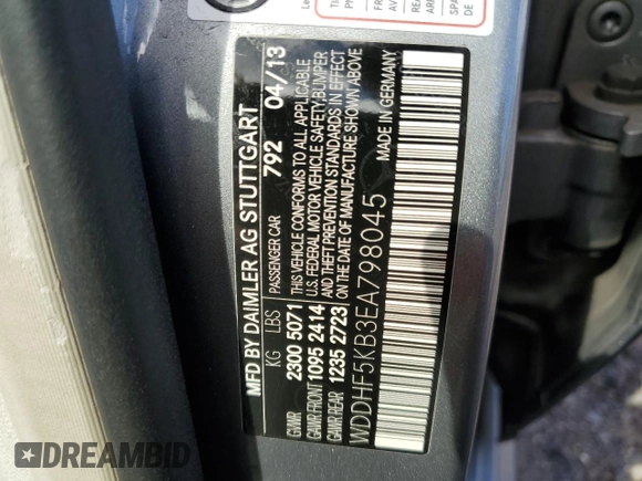 2014 Mercedes-Benz E-Class E 350 Sport with VIN WDDHF5KB3EA798045, listed as a Copart auction lot 88780495 with 79,095 mi miles and Clean Title. Bid and sale history available at carsss.com. Image 12.