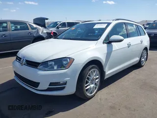 2015 Volkswagen Golf SportWagen TDI SE with VIN 3VWFA7AU5FM518948, listed as a IAAI auction lot 41708653 with 123,728 mi miles. Bid and sale history available at carsss.com. Image 2.