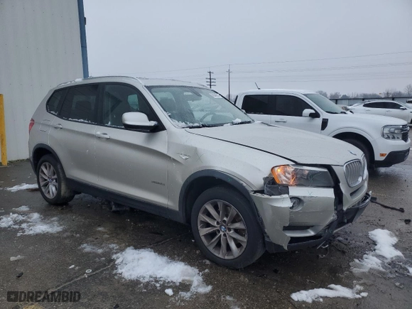 2013 BMW X3 xDrive28i with VIN 5UXWX9C57D0D02197, listed as a Copart auction lot 86842834 with 144,247 mi miles and Salvage Title. Bid and sale history available at carsss.com. Image 4.