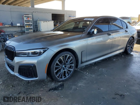 2022 BMW 7 Series 750i xDrive z VIN WBA7U2C01NCK62283, wystawiony jako Copart lot #83007534 z przebiegiem Nie podano mil oraz Szkoda całkowita • Salvage title. Historia ofert i sprzedaży dostępna na DreamBid. Obrazek 1.