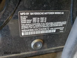 2012 BMW 7 Series 750Li с VIN WBAKB8C55CDX20672, выставлен на аукционе Copart как лот 53150435 с пробегом 141 459 миль миль и Списание • Salvage title. История ставок и продаж доступна на DreamBid. Изображение 12.