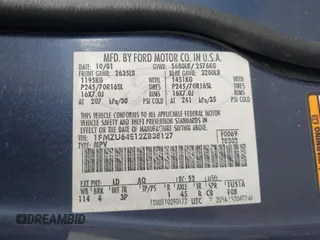 2002 Ford Explorer Eddie Bauer с VIN 1FMZU64E12ZB38127, выставлен на аукционе IAAI как лот 42103590 с пробегом 214 100 миль миль и . История ставок и продаж доступна на DreamBid. Изображение 9.