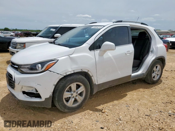 2020 Chevrolet Trax LT with VIN 3GNCJLSB5LL224258, listed as a Copart auction lot 58664515 with 77,217 mi miles and Salvage title. Bid and sale history available at DreamBid. Image 1.