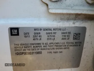2012 Cadillac CTS Premium with VIN 1G6DP5E38C0119855, listed as a Copart auction lot 56647135 with 162,192 mi miles and Salvage title. Bid and sale history available at DreamBid. Image 12.