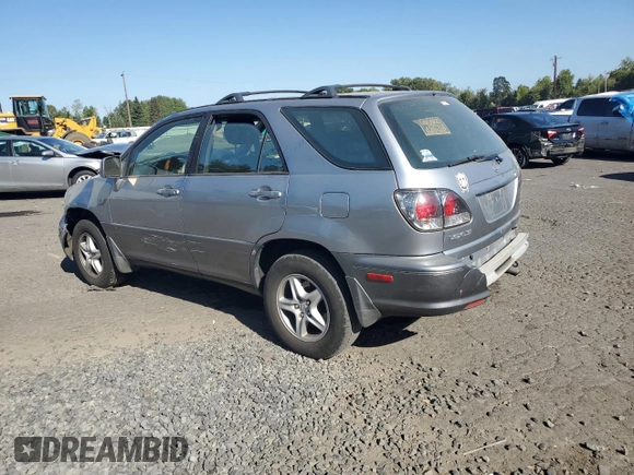 2002 Lexus RX 300 with VIN JTJHF10U220263729, listed as a Copart auction lot 65987344 with 189,057 mi miles and Salvage Title. Bid and sale history available at carsss.com. Image 2.