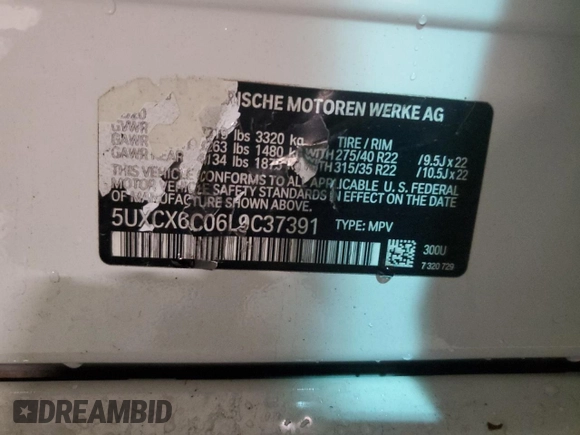 2020 BMW X7 M50i z VIN 5UXCX6C06L9C37391, wystawiony jako Copart lot #43506485 z przebiegiem 79 815 mil mil oraz Szkoda całkowita • Salvage title. Historia ofert i sprzedaży dostępna na DreamBid. Obrazek 14.