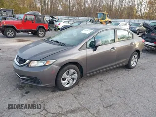 2013 Honda Civic LX with VIN 19XFB2F56DE053799, listed as a IAAI auction lot 40701262 with 191,234 mi miles and . Bid and sale history available at DreamBid. Image 2.