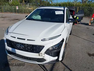 2023 Hyundai Kona N Line with VIN KM8K33A32PU049810, listed as a IAAI auction lot 40997336 with 13,130 mi miles. Bid and sale history available at carsss.com. Image 6.