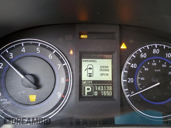 2012 Infiniti G37 x with VIN JN1CV6AR5CM671498, listed as a Copart auction lot 45935715 with 143,138 mi miles and Salvage Title. Bid and sale history available at carsss.com. Image 9.