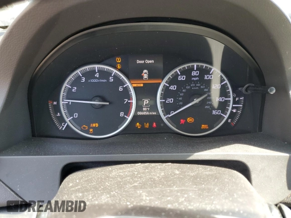 2018 Acura RDX Advance with VIN 5J8TB4H70JL022422, listed as a Copart auction lot 52627185 with 86,856 mi miles and Salvage Title. Bid and sale history available at DreamBid. Image 9.