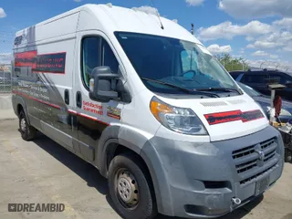 2016 Ram ProMaster Cargo Van with VIN 3C6TRVDG7GE105814, listed as a IAAI auction lot 41953460 with 110,358 mi miles. Bid and sale history available at carsss.com. Image 1.