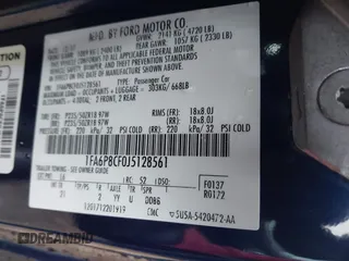 2018 Ford Mustang GT z VIN 1FA6P8CF0J5128561, wystawiony jako IAAI lot #41078319 z przebiegiem 72 615 mil mil oraz . Historia ofert i sprzedaży dostępna na DreamBid. Obrazek 9.