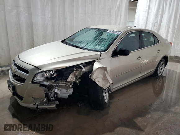 2013 Chevrolet Malibu LS with VIN 1G11B5SA8DF142352, listed as a Copart auction lot 54569385 with 89,956 mi miles and Salvage Title. Bid and sale history available at DreamBid. Image 1.