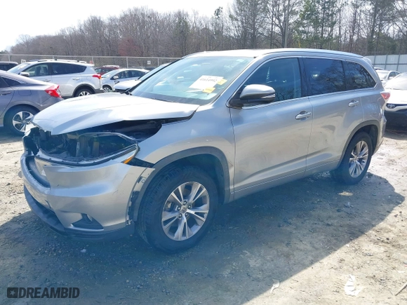 2014 Toyota Highlander XLE with VIN 5TDKKRFH9ES031689, listed as a IAAI auction lot 41614992 with 175,162 mi miles. Bid and sale history available at carsss.com. Image 2.