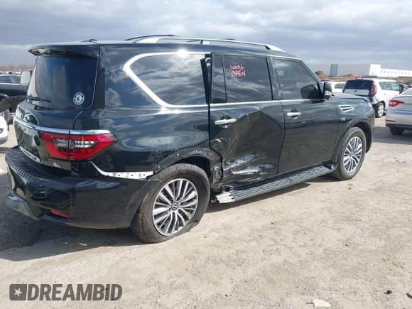 2022 Nissan Armada SL with VIN JN8AY2BAXN9390661, listed as a IAAI auction lot 41724683 with 48,968 mi miles. Bid and sale history available at carsss.com. Image 4.