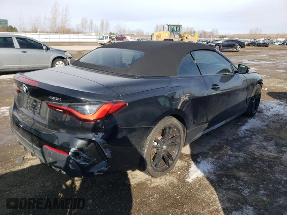 2024 BMW 4 Series 430i xDrive with VIN WBA43AT03RCN24181, listed as a Copart auction lot 88726365 with 0 mi miles and Salvage Title. Bid and sale history available at carsss.com. Image 3.