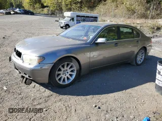 2003 BMW 7 Series 745Li with VIN WBAGN63453DR08973, listed as a Copart auction lot 75777224 with 150,370 mi miles and Salvage Title. Bid and sale history available at carsss.com. Image 1.