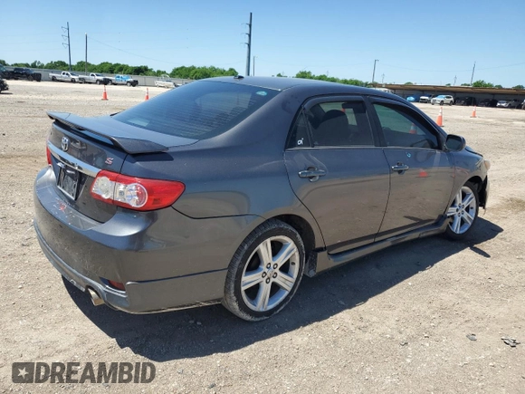 2013 Toyota Corolla L with VIN 5YFBU4EE9DP212254, listed as a Copart auction lot 53374405 with 107,413 mi miles and Salvage Title. Bid and sale history available at carsss.com. Image 3.