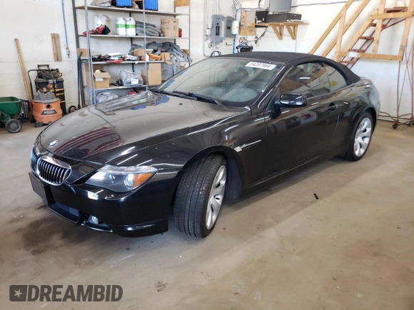 2004 BMW 6 Series 645Ci z VIN WBAEK73414B321589, wystawiony jako Copart lot #54207984 z przebiegiem 127 936 mil mil oraz Szkoda całkowita • Salvage title. Historia ofert i sprzedaży dostępna na DreamBid. Obrazek 1.