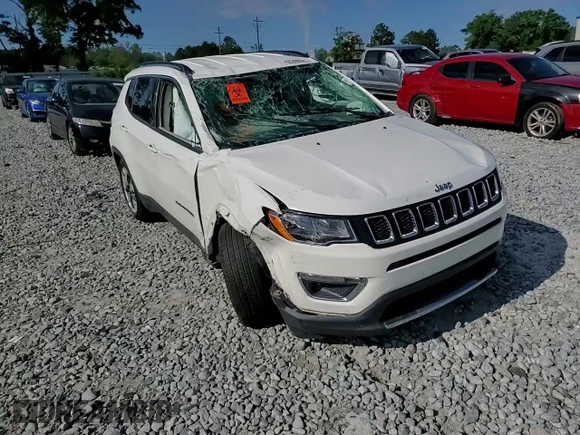 2020 Jeep Compass Limited with VIN 3C4NJCCB0LT154541, listed as a Copart auction lot 55399765 with 116,086 mi miles and Salvage title. Bid and sale history available at DreamBid. Image 14.