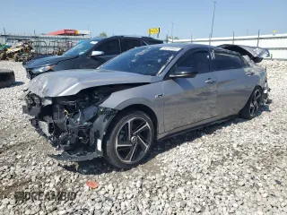 2023 Hyundai Elantra N Line z VIN KMHLR4AF6PU397810, wystawiony jako Copart lot #54516685 z przebiegiem 26 884 mil mil oraz Tytuł czysty. Historia ofert i sprzedaży dostępna na DreamBid. Obrazek 1.