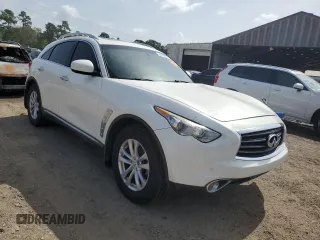 2014 Infiniti QX70 with VIN JN8CS1MU3EM451423, listed as a Copart auction lot 63205685 with 134,192 mi miles and Salvage title. Bid and sale history available at DreamBid. Image 4.