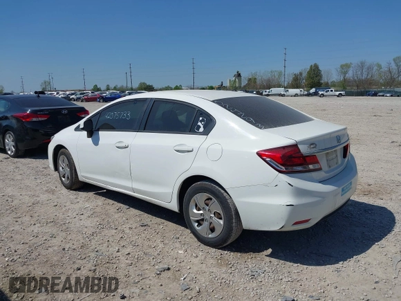 2013 Honda Civic LX with VIN 19XFB2F55DE024293, listed as a IAAI auction lot 42075733 with 121,531 mi miles and . Bid and sale history available at DreamBid. Image 3.